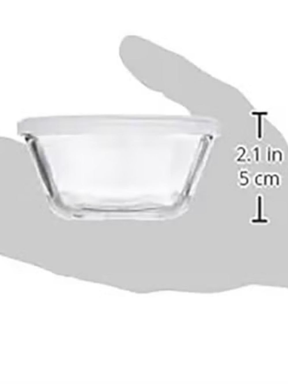 Anchor Hocking Clear Glass Prep Bowls/custard cups 4ct set  w/ Lids - Picture 3 of 4